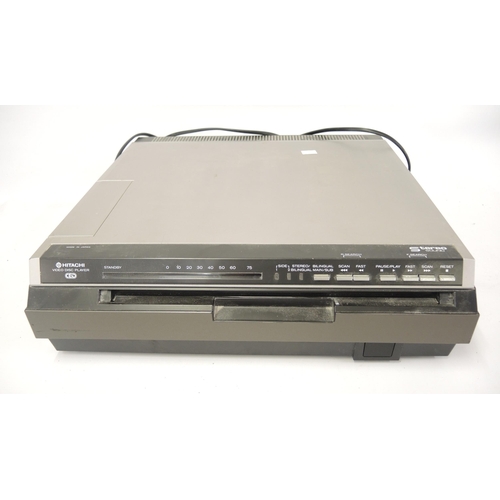 125 - CED video disc player with various discs