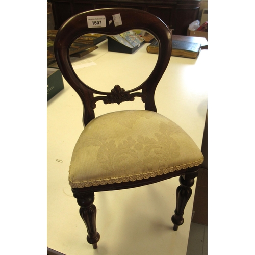 1607 - Child's reproduction mahogany balloon back chair