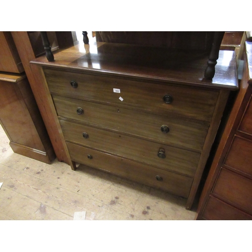 1652 - Early 20th Century mahogany four drawer chest, 97cm high x 108cm wide x 47cm deep