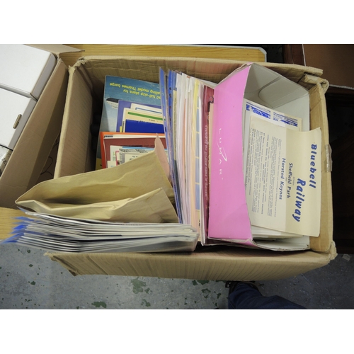 197 - Box containing a large quantity of mainly Bluebell railway related magazines, photographs etc and ot... 