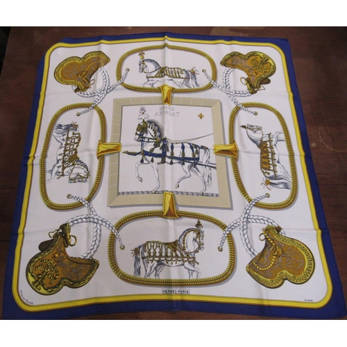 57 - Hermes ' Grand Apparat ' silk scarf by Jacques Eudel, in original box