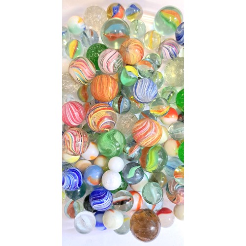 95 - Collection of various glass marbles