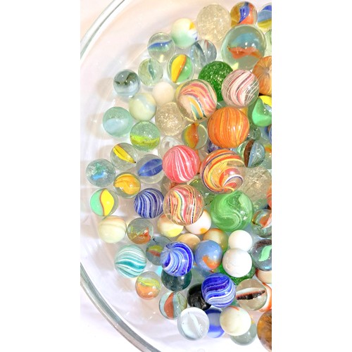 95 - Collection of various glass marbles