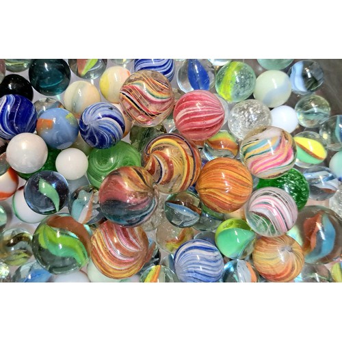 95 - Collection of various glass marbles