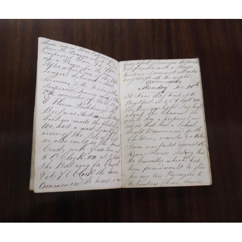 110 - Handwritten ship's log by Edmund Wickes for the ship, Strathfieldsaye, bound for Port Philip from th... 