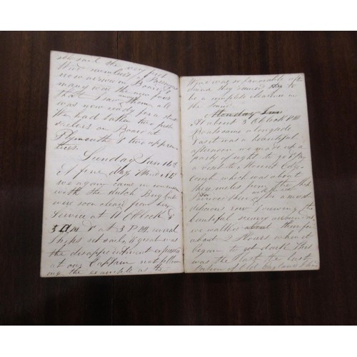 110 - Handwritten ship's log by Edmund Wickes for the ship, Strathfieldsaye, bound for Port Philip from th... 