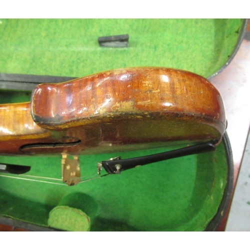 216 - Violin labelled Regit Rubus, St. Petersburg, the 35.5cm back and top with unusual rolled edges, in a... 