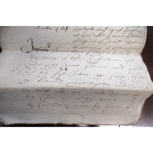 219 - 17th Century twenty five page hand written document signed Barrington, King and Dunne, dated October... 