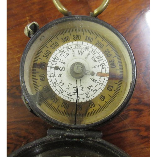 247 - Sampson Mordan & Co. World War I brass field compass, No. 4304, 1918