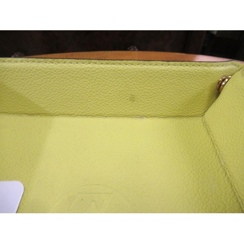 296 - Louis Vuitton yellow leather desk tray