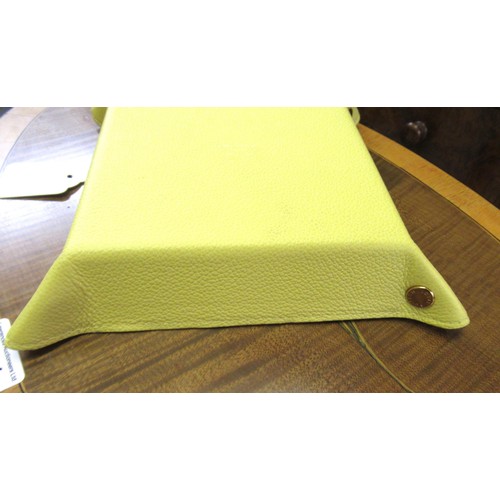 296 - Louis Vuitton yellow leather desk tray