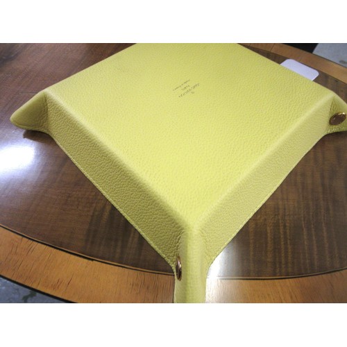 296 - Louis Vuitton yellow leather desk tray