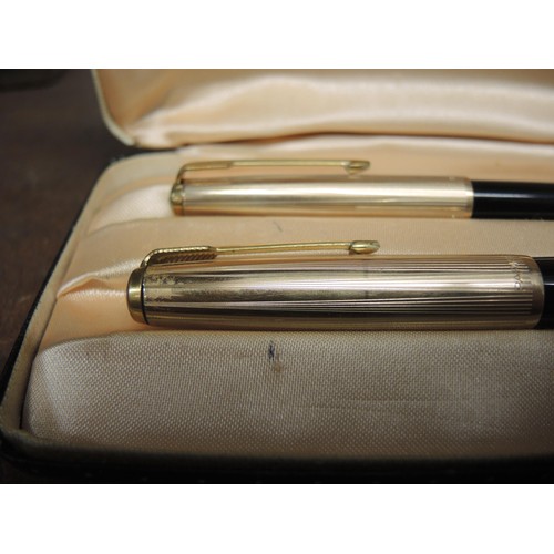 181 - Four various cased Parker gold plated pen sets