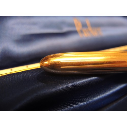 181 - Four various cased Parker gold plated pen sets