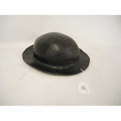 Antique leather miner's hat