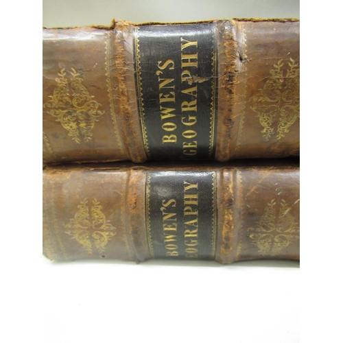 423 - Two volumes, ' Bowen's Geography ', 1747 (maps removed)