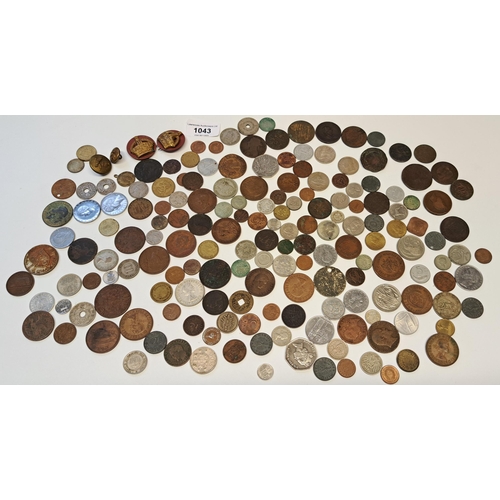 1043 - Bag containing a quantity of various World coins