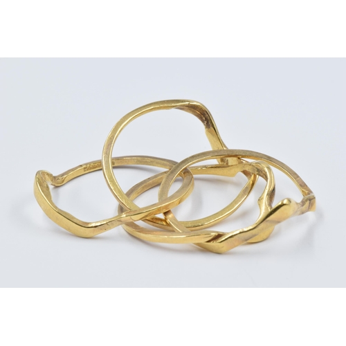 1045 - 9ct Gold interlocking ring