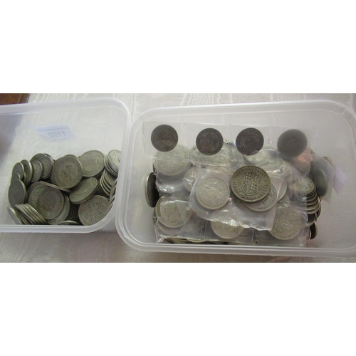 1102 - Large quantity of pre-1947 500 standard silver coinage