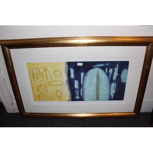 1248 - Heidi Konig, pair of signed coloured etchings, ' Ancient World ' and ' Journey Through Time ', No. 8... 