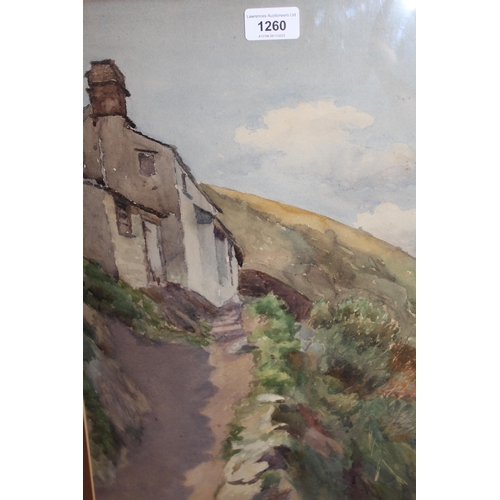 1260 - W. H. Osmond watercolour, a hillside cottage, signed and dated 1903, 49 x 31cm, framed