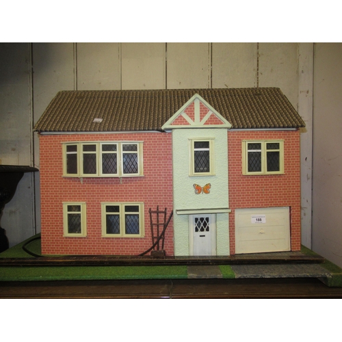 20th century doll's house with various furnishings