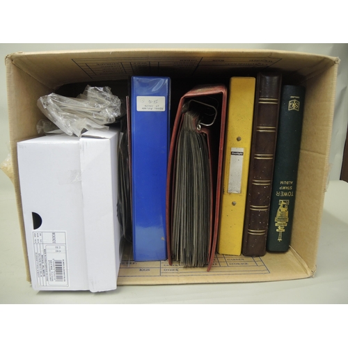 200 - Box containing a collection of various World stamps in albums and loose, together with a quantity of... 