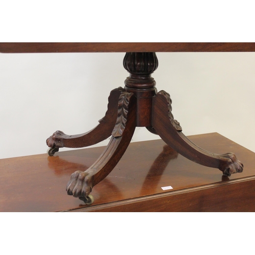 2039 - Pair of 19th Century mahogany drop-leaf sofa tables (joining to make a dining table), with single en... 