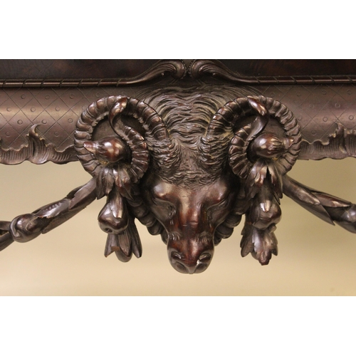 2039A - Good quality 19th Century mahogany console table in 18th Century Irish style, the moulded top above ... 