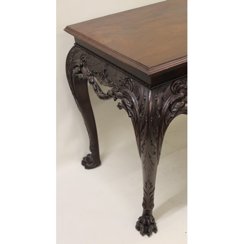 2039A - Good quality 19th Century mahogany console table in 18th Century Irish style, the moulded top above ... 