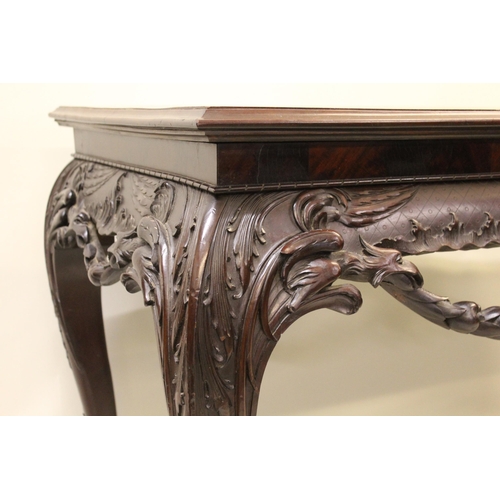 2039A - Good quality 19th Century mahogany console table in 18th Century Irish style, the moulded top above ... 