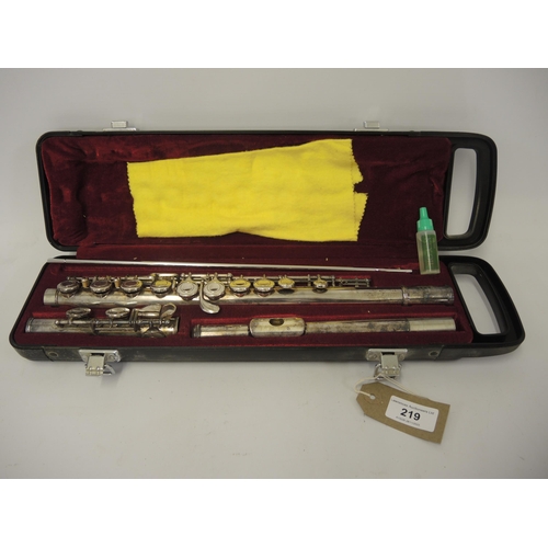 219 - Yamaha flute in a fitted case