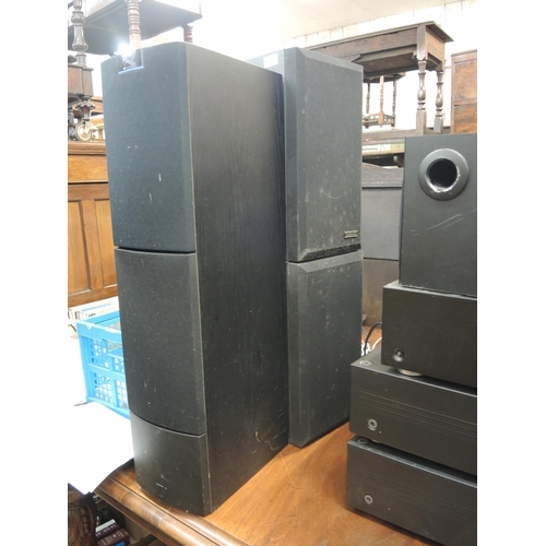 274 - Miscellaneous items of good quality hi-fi including a Marantz amplifier, Teac tape deck, two pairs o... 