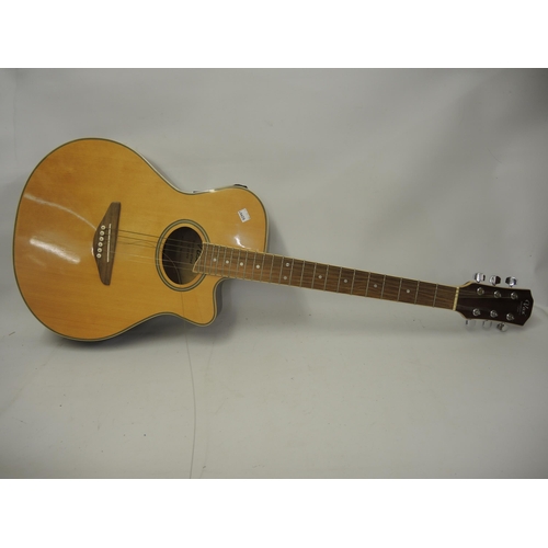 376 - Vax six string acoustic guitar with integral electric pick-up