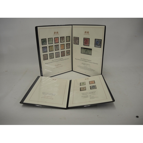 395 - United Kingdom King Edward VII complete stamp collection, in a presentation folder together with 192... 