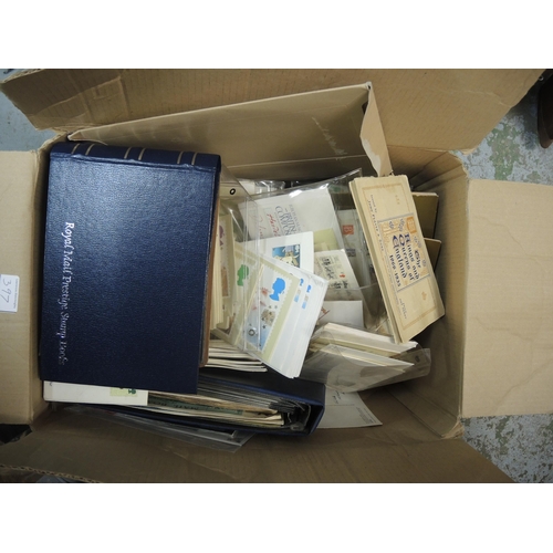 397 - Two boxes containing a large quantity of miscellaneous stamps and First Day covers