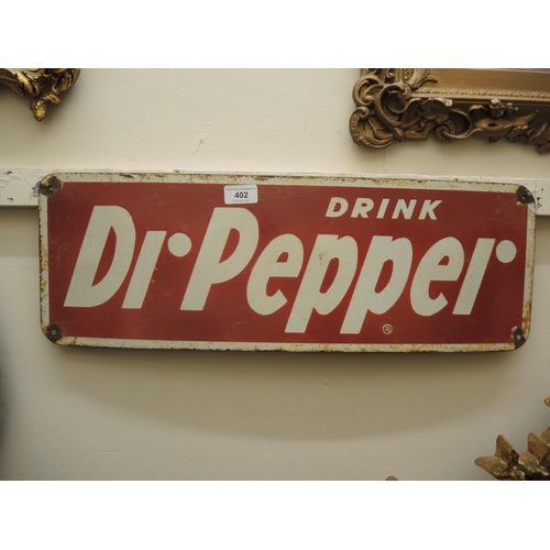 402 - Reproduction enamel sign, Di Peppei, 20 x 60cm