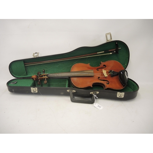 414 - John G Murdoch & Co., the Maidstone violin in a fitted case, together with a Geipel violin bow