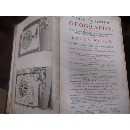 425 - Two volumes, ' Bowen's Geography ', 1747 (maps removed)