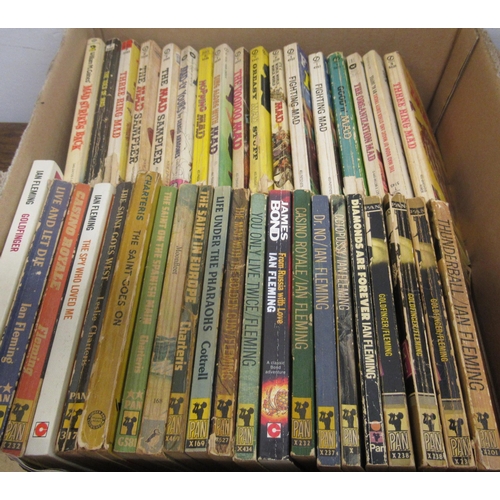 428 - Group of Pan James Bond paperback books and other various 20th Century books