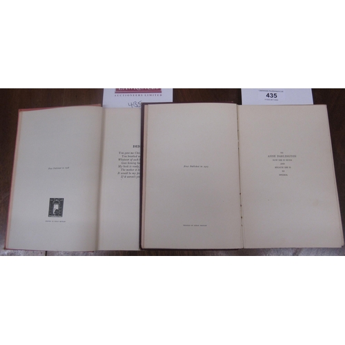 435 - A.A. Milne, ' Now We Are Six ' First Edition (no dust jacket), together with ' The House at Pooh Cor... 