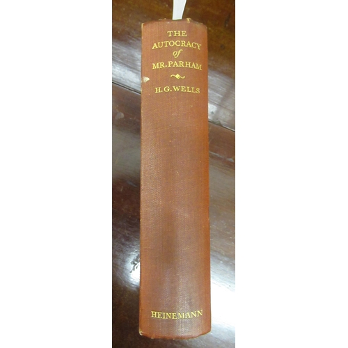 439 - H.G. Wells, First Edition, ' The Autocracy of Mr Parham ', published 1930 by William Heinemann Limit... 