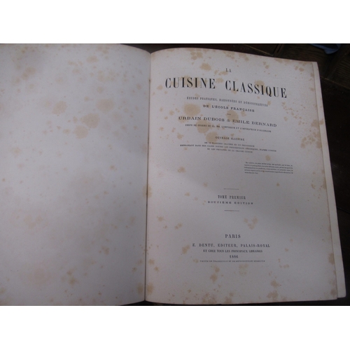 440 - Two volumes, ' La Cuisine Classique ' by Urbain Dubois and Emile Bernard, published Paris 1886, part... 