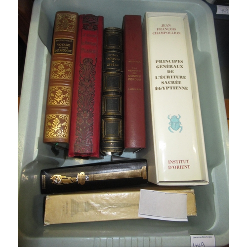 449 - Large collection of various books, mainly travel, Egyptology, cartography and Pacific exploration (s... 