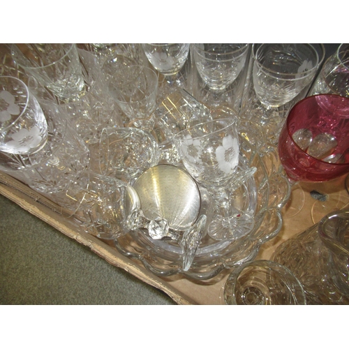 540 - Collection of various 20th Century glassware including Waterford, Brierley and others, together with... 