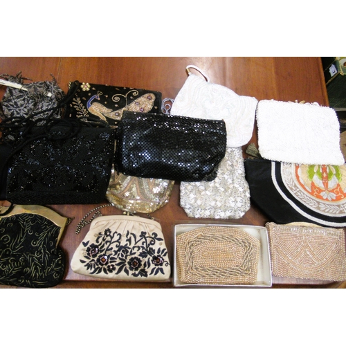 80 - Box of various ladies beaded and embroidered evening bags