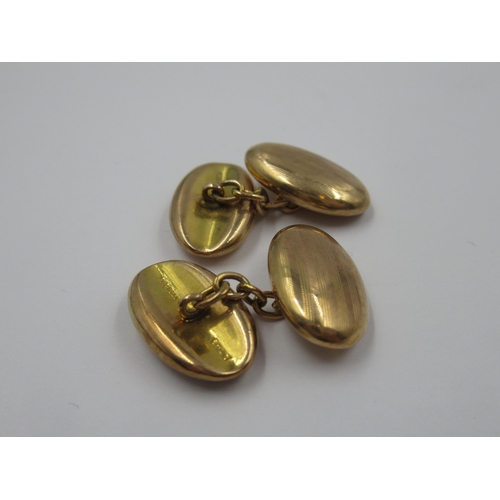 913 - Pair of 9ct gold cufflinks, 5g