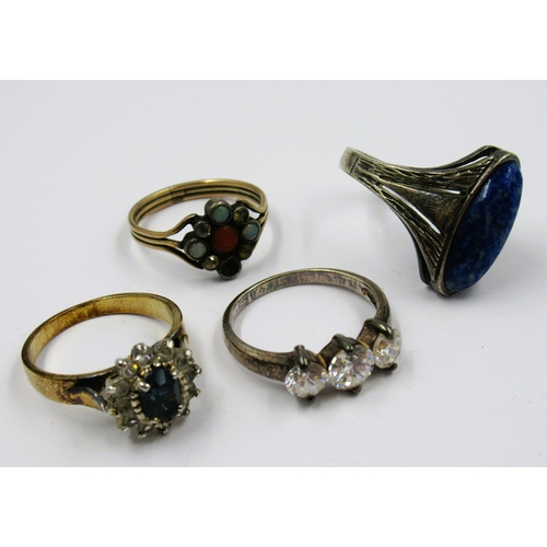 915 - Four various costume rings