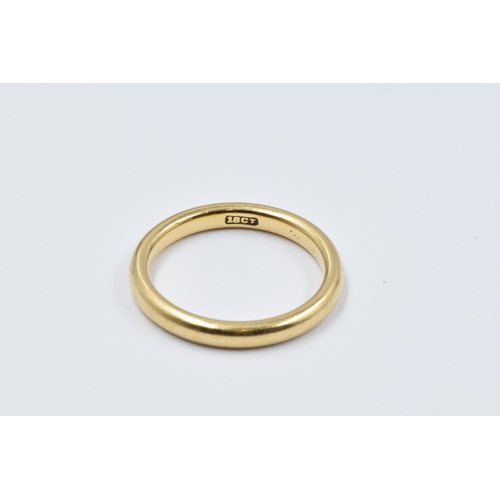 928 - 18ct Gold wedding band, 4.8g, size P