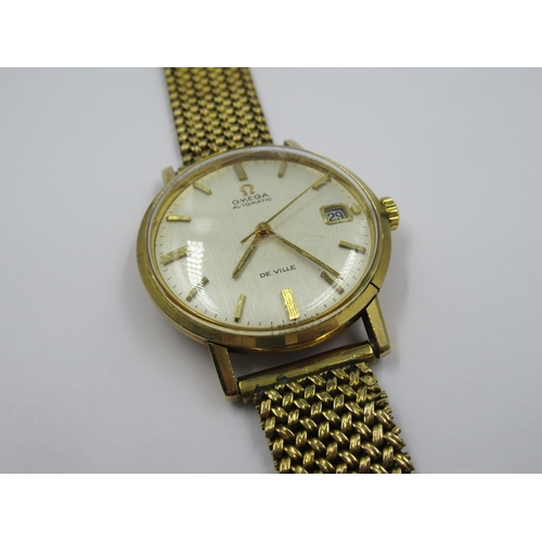 950 - Gentleman's Omega Seamaster De Ville 9ct gold cased wristwatch, the champagne dial with baton numera... 